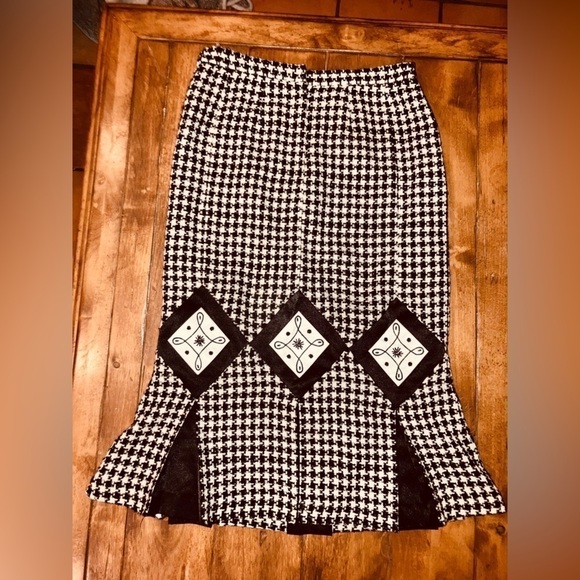 🔥Rare🔥 Donna Vinci Italian Couture Runway Skirt-Beautiful Pleated bottom W12 - Picture 4 of 5